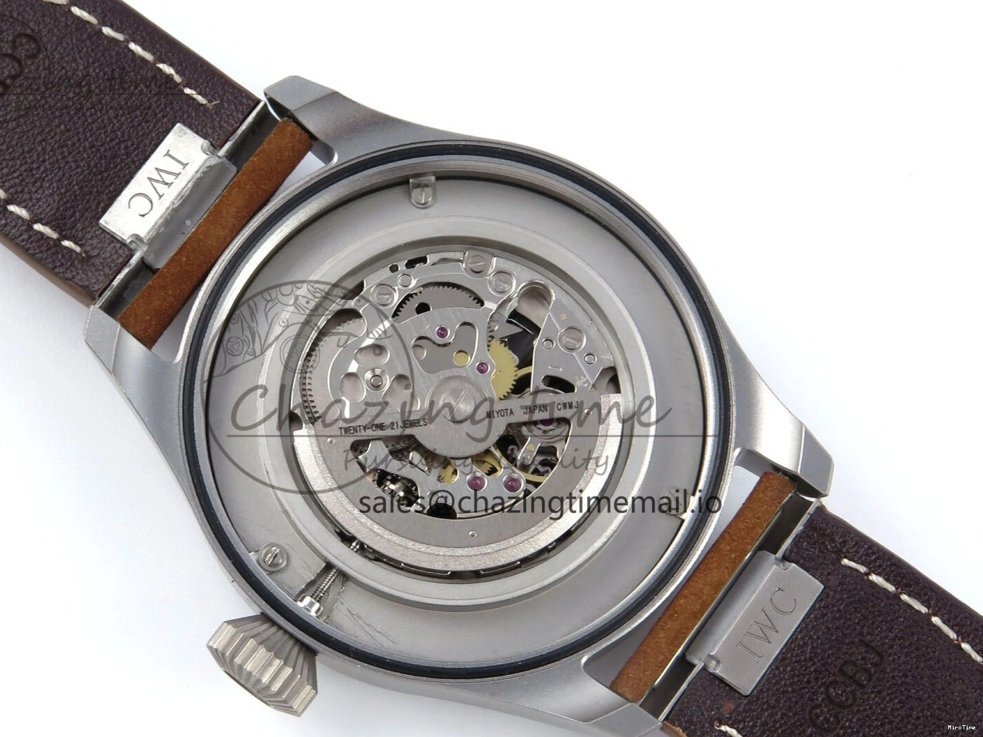 MIROTIME 0417 Big Pilot IW329701 M+F 1:1 Best Edition Black Dial on Brown Leather Strap MY RelaxedFit 7005
